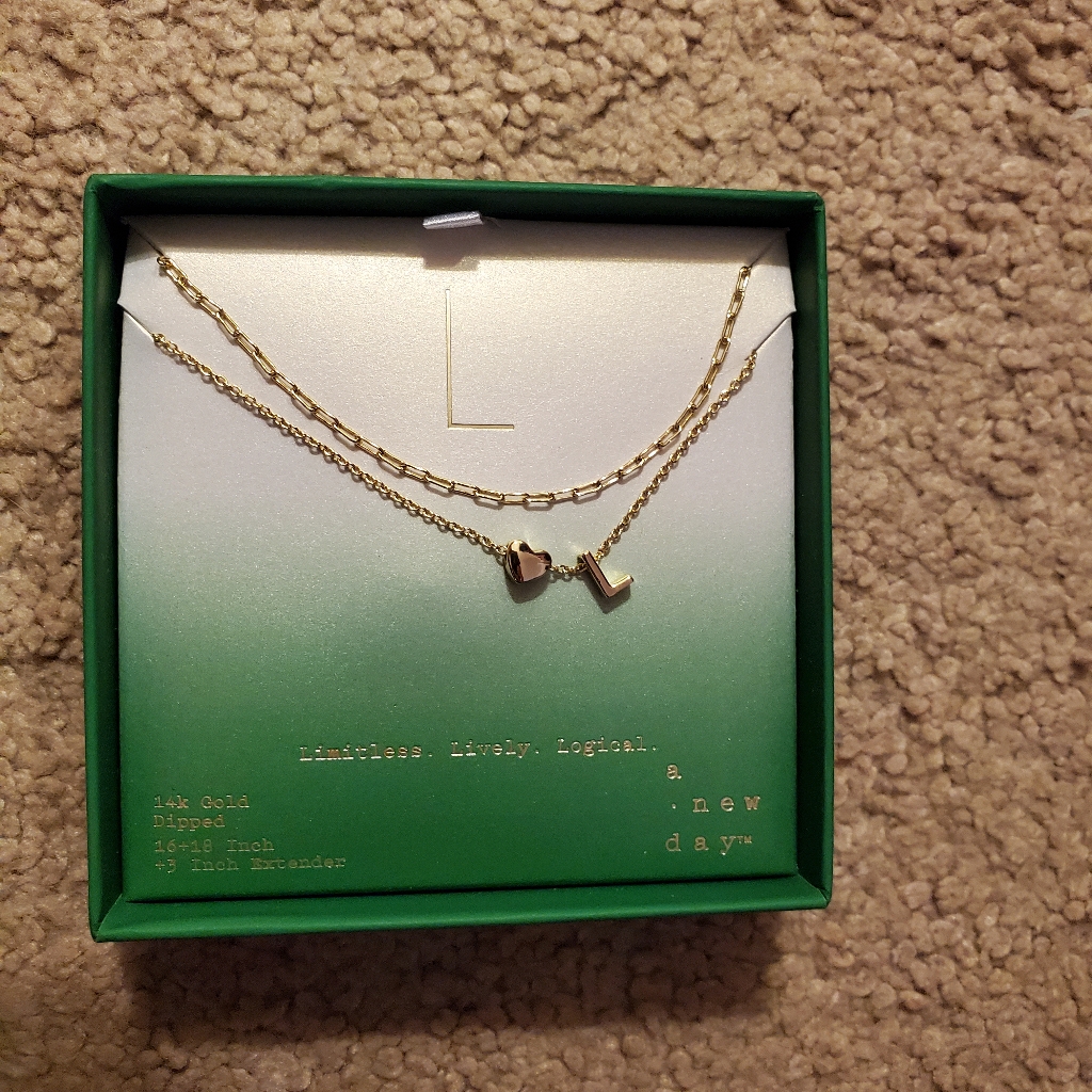 A New Day Initial Necklace L